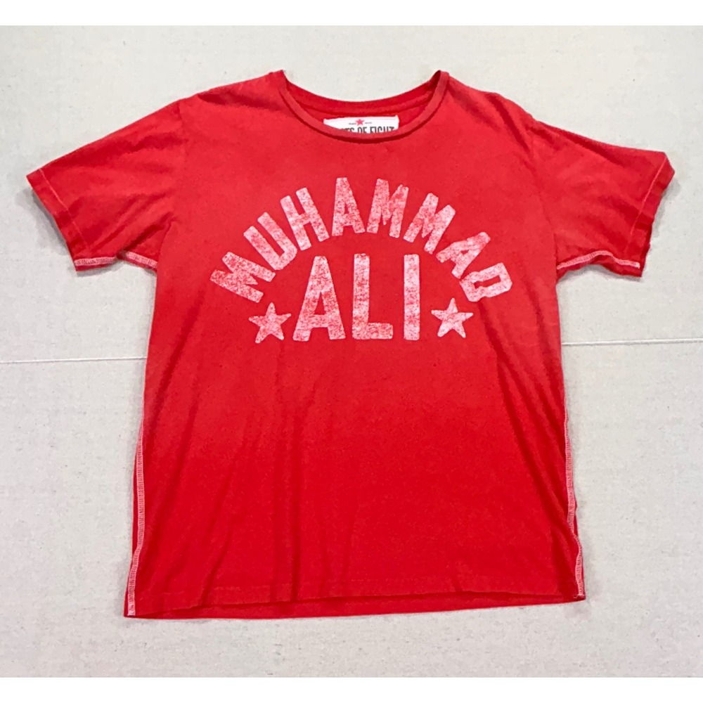 Roots of Fight Muhammad Ali GOAT Red Graphic T-Shirt Mens Large Boxing USA Made